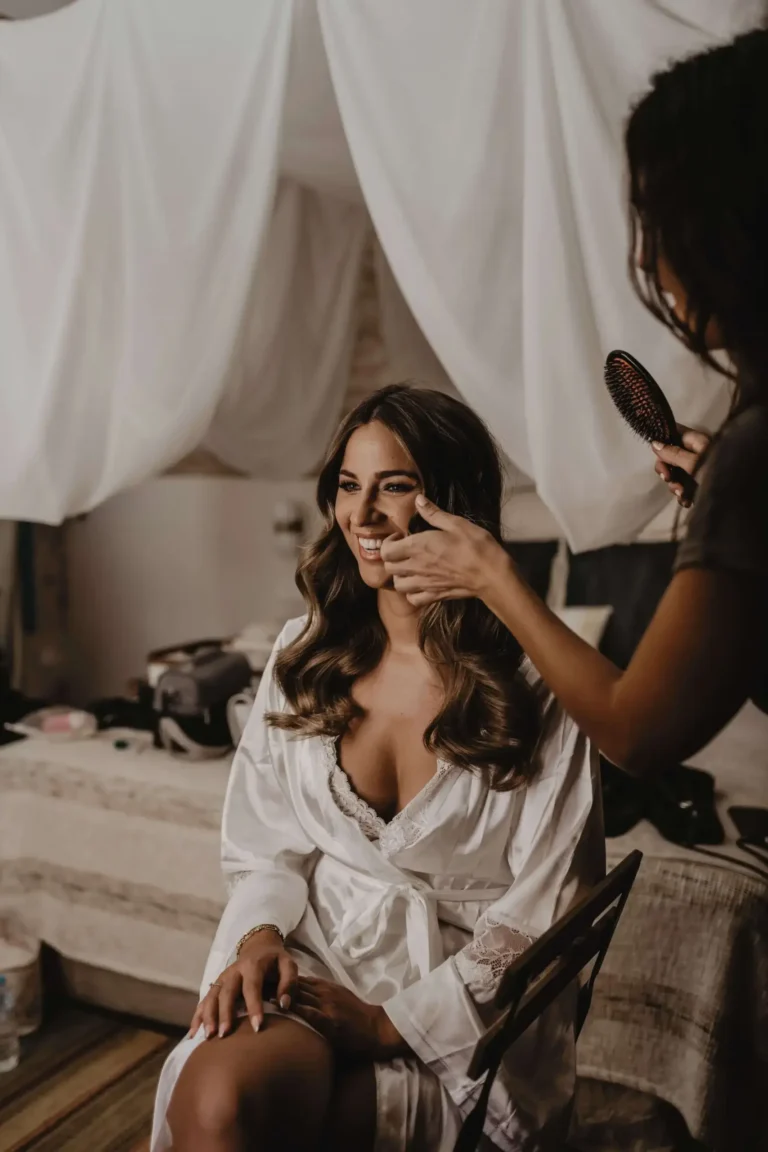 Professional hair styling session